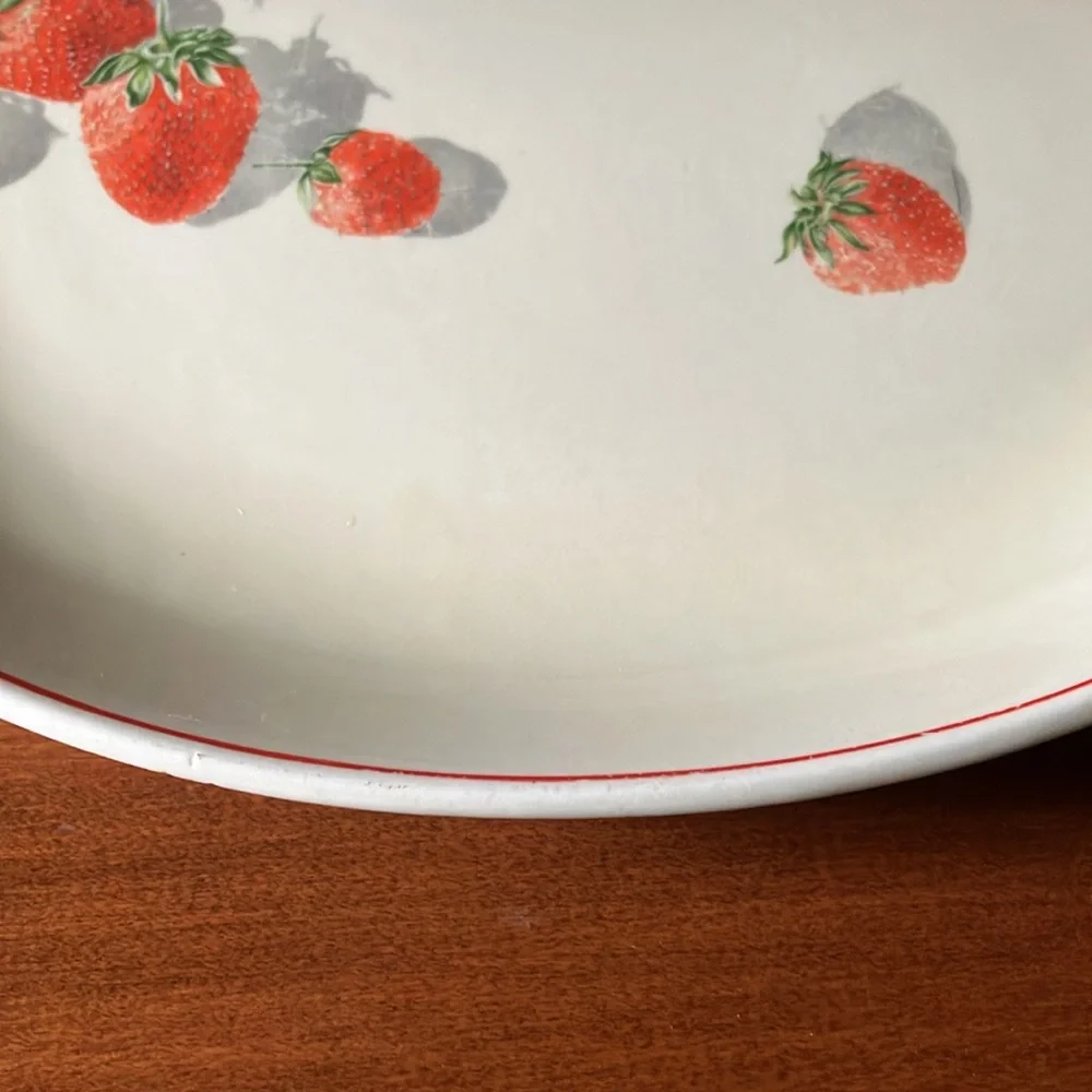 Vintage 12” strawberry shortcake serving dish platter plate EUC